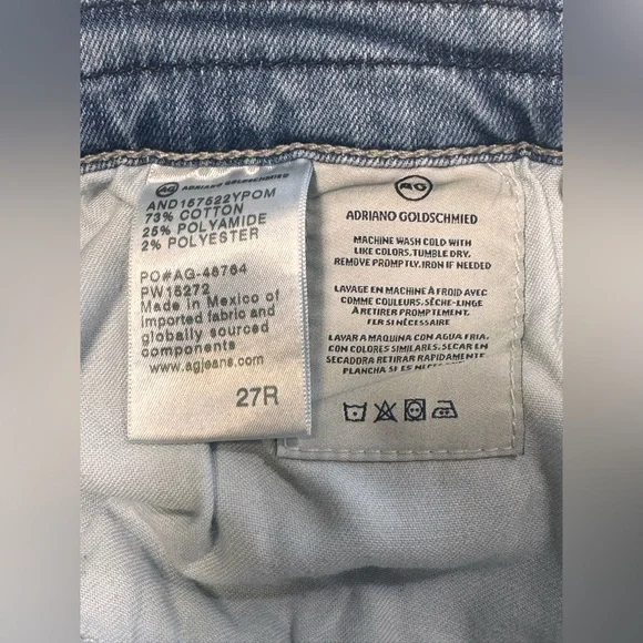 AG Adriano Goldschmied The Ex Boyfriend Slim Jeans Womens Size 27R (29x27) - Picture 5 of 10